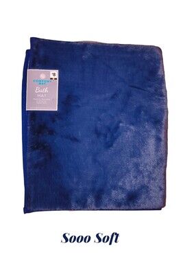 Comfort Bay Navy Blue Plush Bath Mat - Soft Velvet Texture